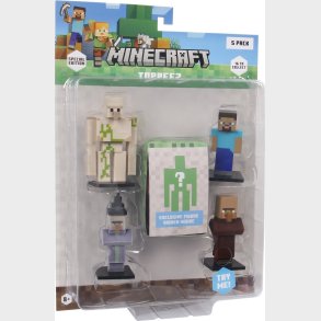 Minecraft - 3d Special Edition Figure 5 Pack Blister - Steve, Villager, Iron Golem & Witch