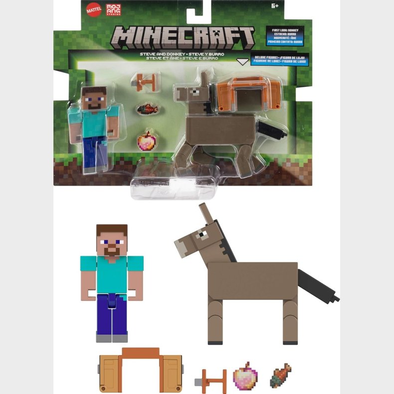 Minecraft Core Figure 2-pack - Steve & Donkey