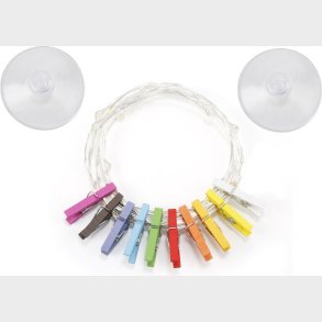 Kikkerland - Lyskde Med Klemmer - Multifarvet - 250 Cm