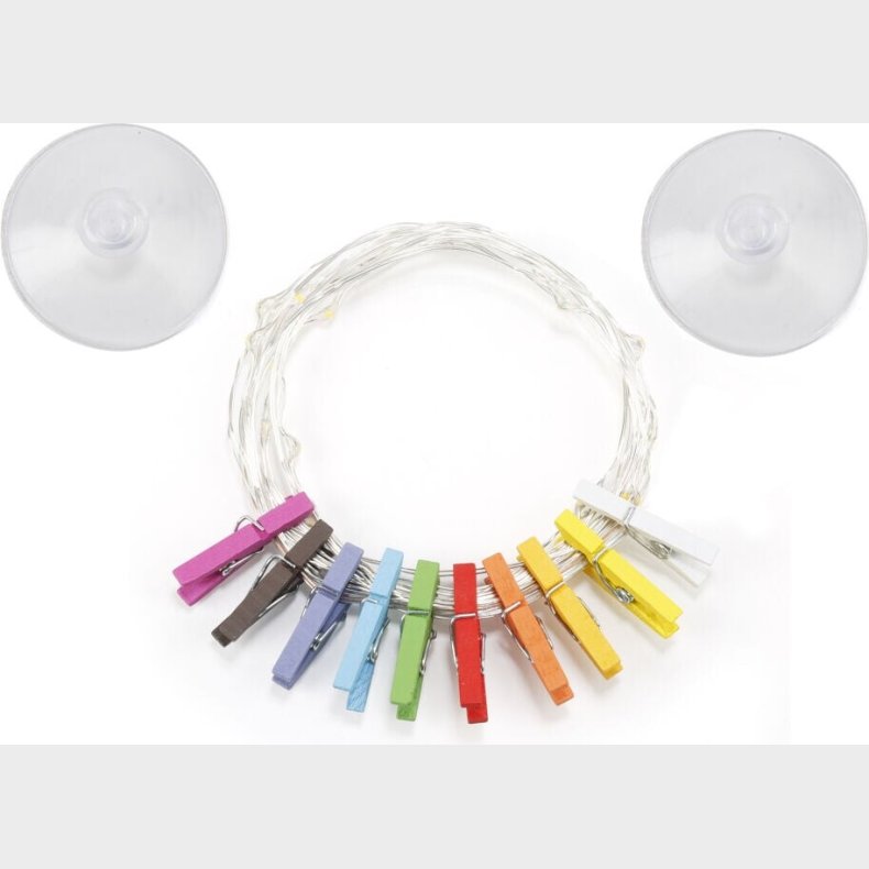 Kikkerland - Lysk�de Med Klemmer - Multifarvet - 250 Cm