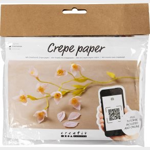 Mini Diy Kit Crepepapir - Kirsebrgren - Strk/crepe 180% - 105 G