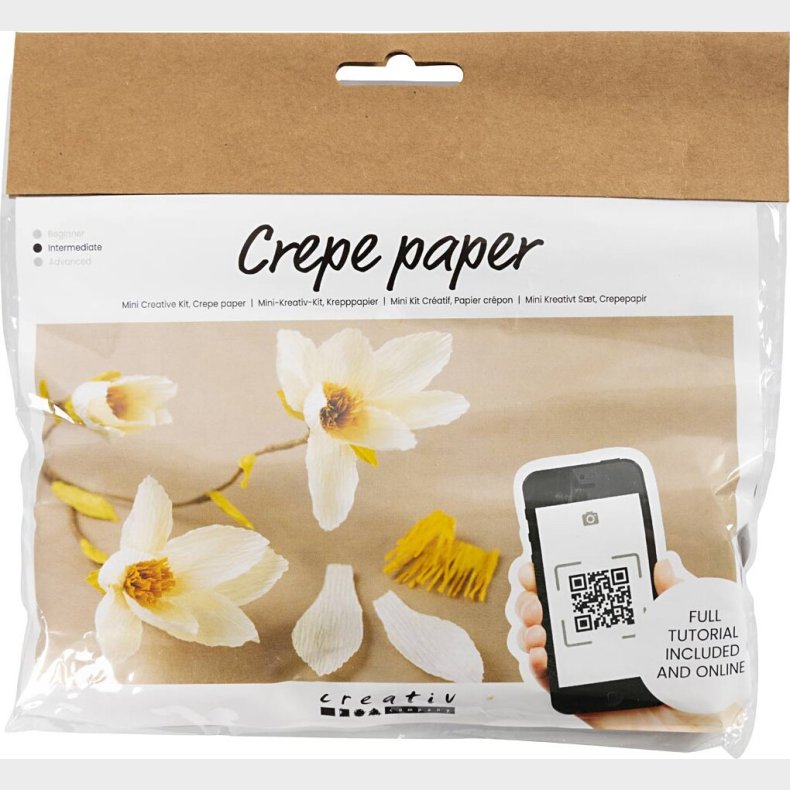 Mini Diy Kit Crepepapir - Magnoliagren - Strk/crepe 180% - 105 G