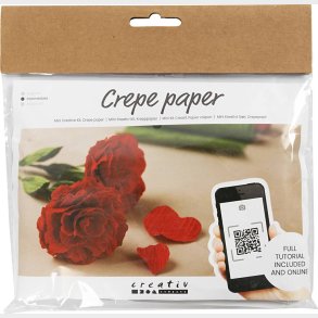 Mini Diy Kit Crepepapir - Roser - Strk/crepe 180% - 105 G