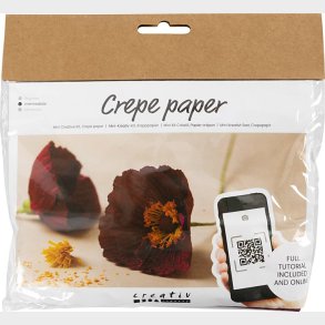 Mini Diy Kit Crepepapir - Valmuer - Strk/crepe 180% - 105 G