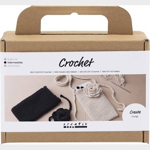Mini Diy Kit Hkle - Taske Med Rose