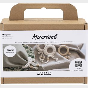 Mini Diy Macram Kit - Servietringe - Off White