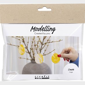 Mini Diy Kit Modellering - �g - Lys Gul - Pastelfarver