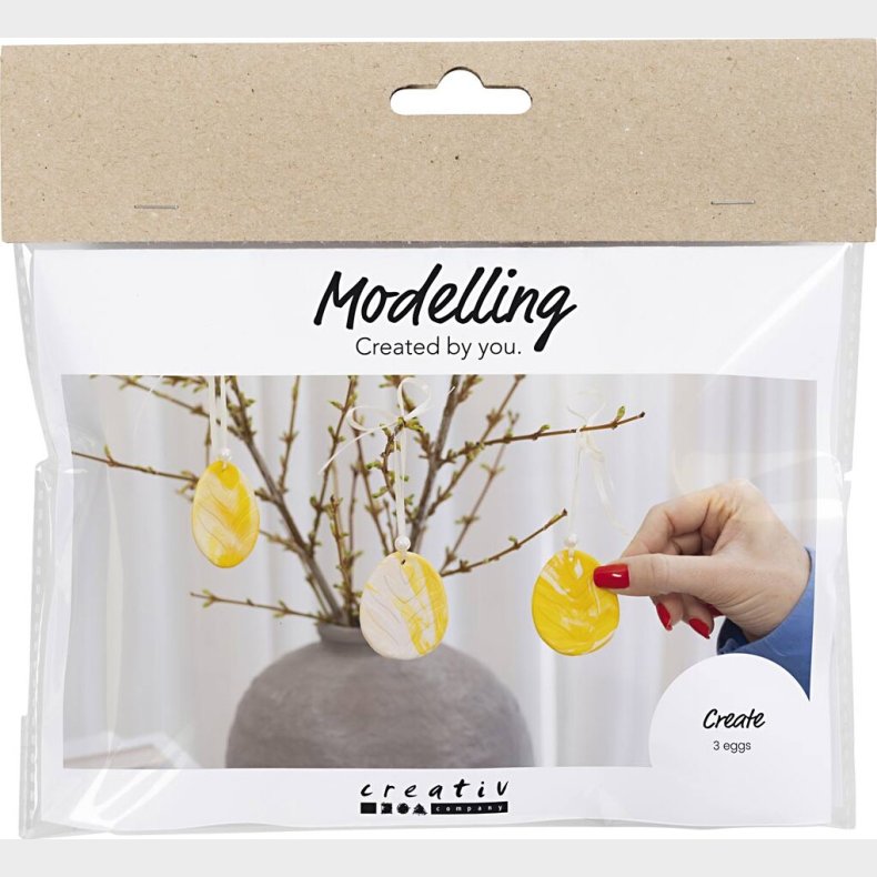 Mini Diy Kit Modellering - �g - Lys Gul - Pastelfarver