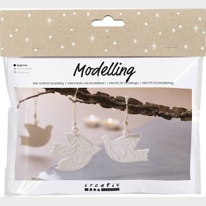 Mini Diy Kit Modellering - Duer - Off White - 1pk.