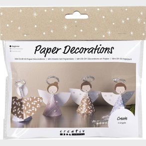 Mini Diy Kit Papirpynt - Engle - Assorterede Farver - 1pk.