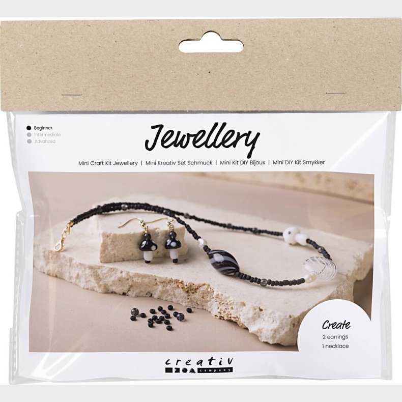 Mini Diy Kit Smykker - Chunky Halskde - Sort Harmoni