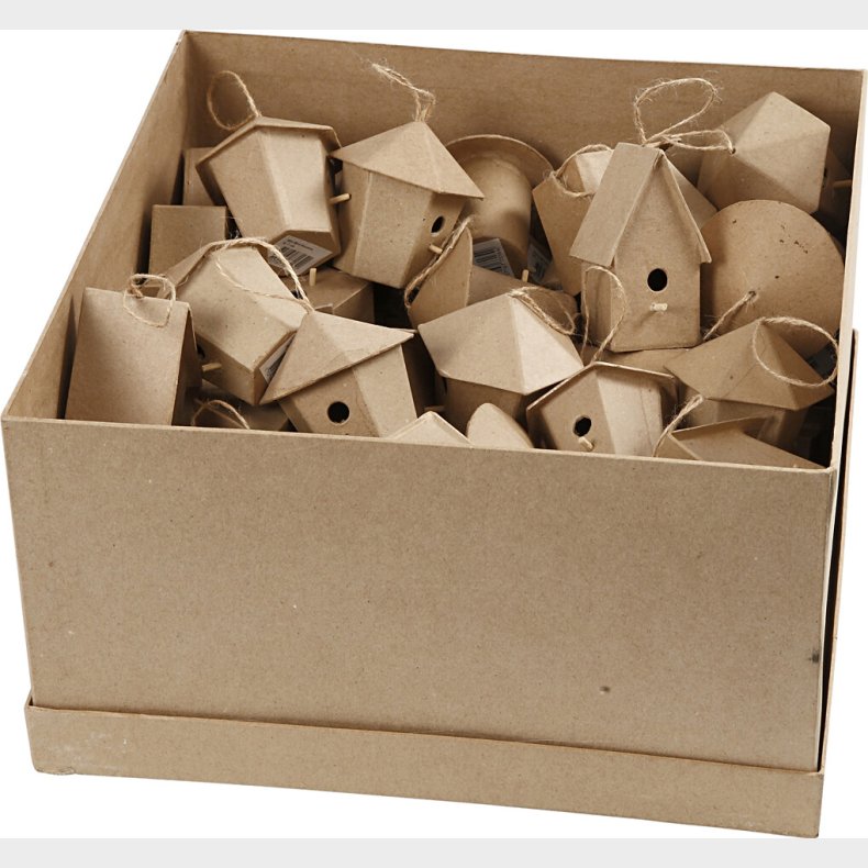 Mini Fuglehuse - H 7 Cm - 6x10 Stk.