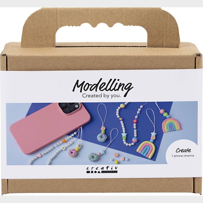 Mini Kreativt St - Modellering - Mobilsmykke - Assorterede Farver