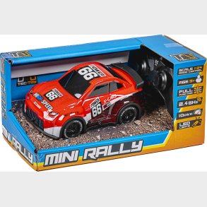 Mini Rally R/c 1:24 2,4ghz W/light, Red - Tec-toy