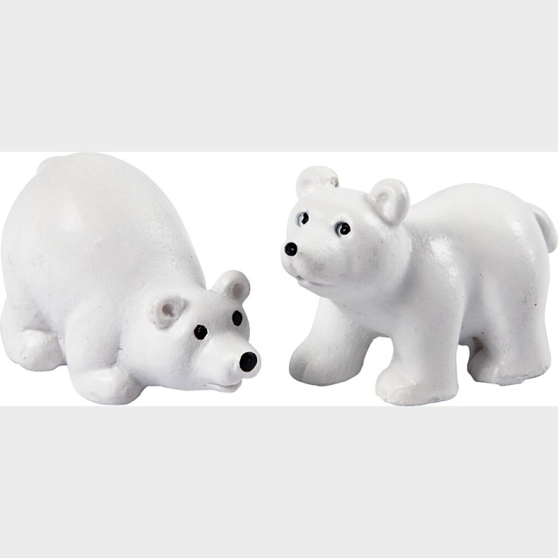 Minifigurer - H 30 Mm - L 45 Mm - Hvid - 2 Stk.