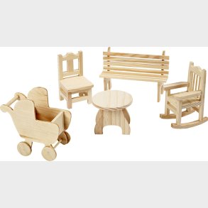 Minimbler - Stol - Bnk - Gyngestol - Bord - Barnevogn - H 5,8-10,5 Cm - 50 Stk.