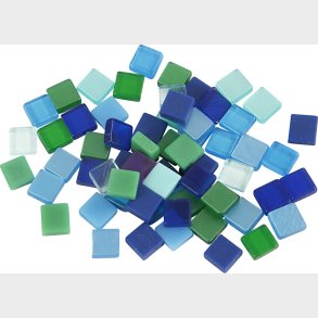 Minimosaik - Str. 5x5 Mm - Tykkelse 2 Mm - Bl/grn Harmoni - 25 G