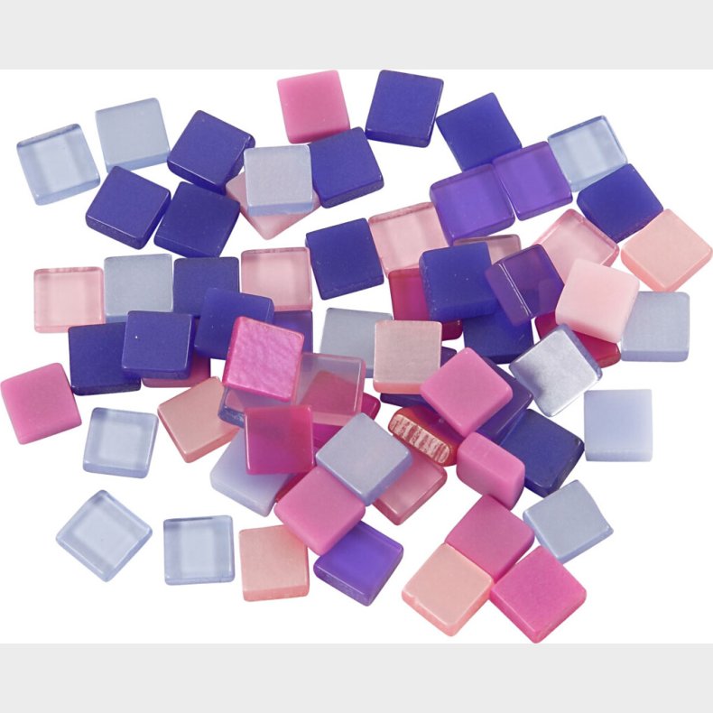 Minimosaik - Str. 5x5 Mm - Tykkelse 2 Mm - Lilla/mrk Lilla - 25 G