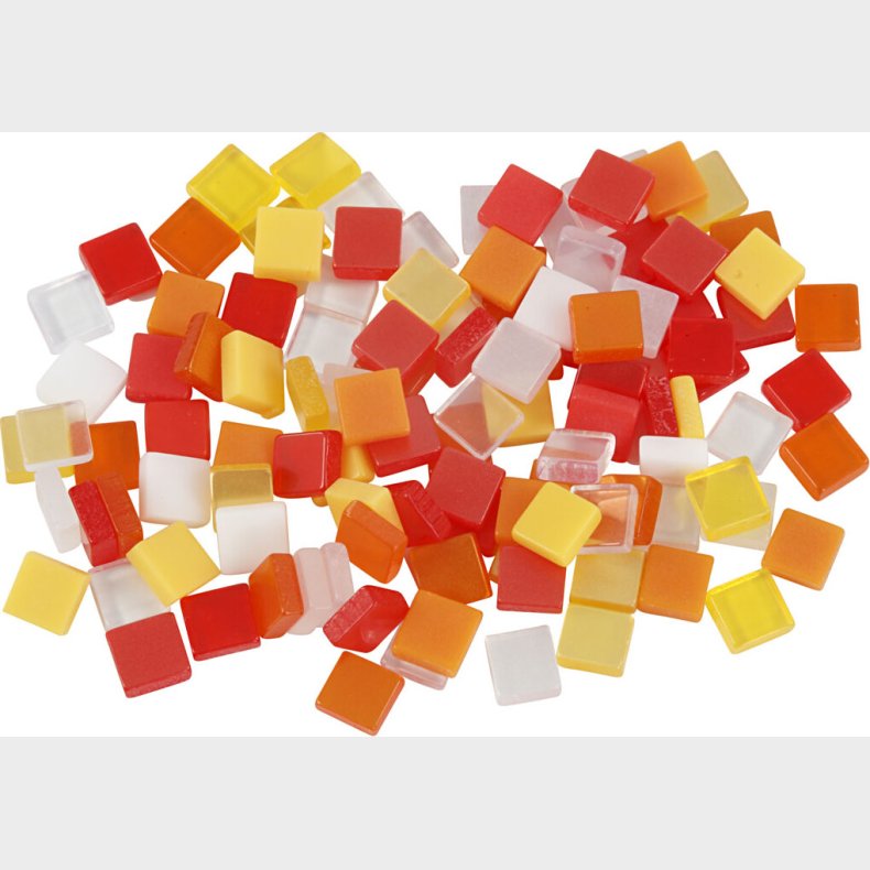 Minimosaik - Str. 5x5 Mm - Tykkelse 2 Mm - Rd/orange Harmoni - 25 G