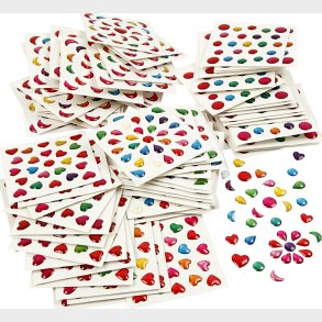 Sm Klistermrker Med Glimmer - 100 Ark