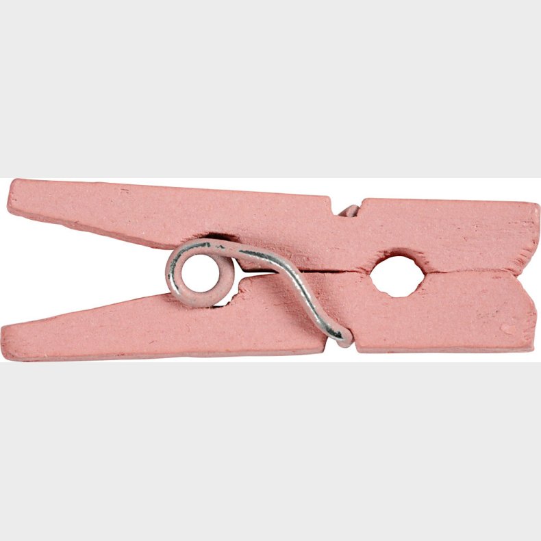 Minitjklemme - L 25 Mm - B 3 Mm - Lyserd - 36 Stk.