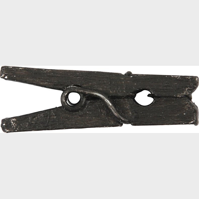 Minitjklemme - L 25 Mm - B 3 Mm - Sort - 36 Stk.