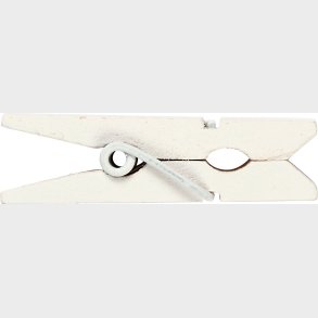 Minitjklemme - Str. 35x7 Mm - Tykkelse 9 Mm - Hvid - 20 Stk.
