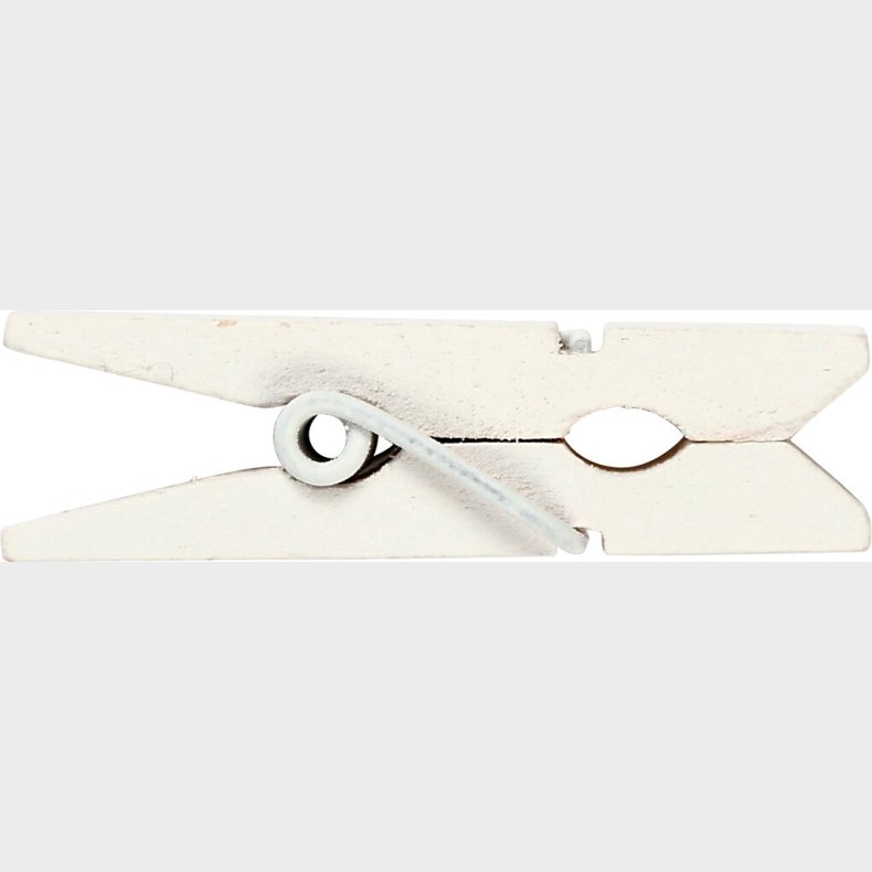 Minitjklemme - Str. 35x7 Mm - Tykkelse 9 Mm - Hvid - 20 Stk.