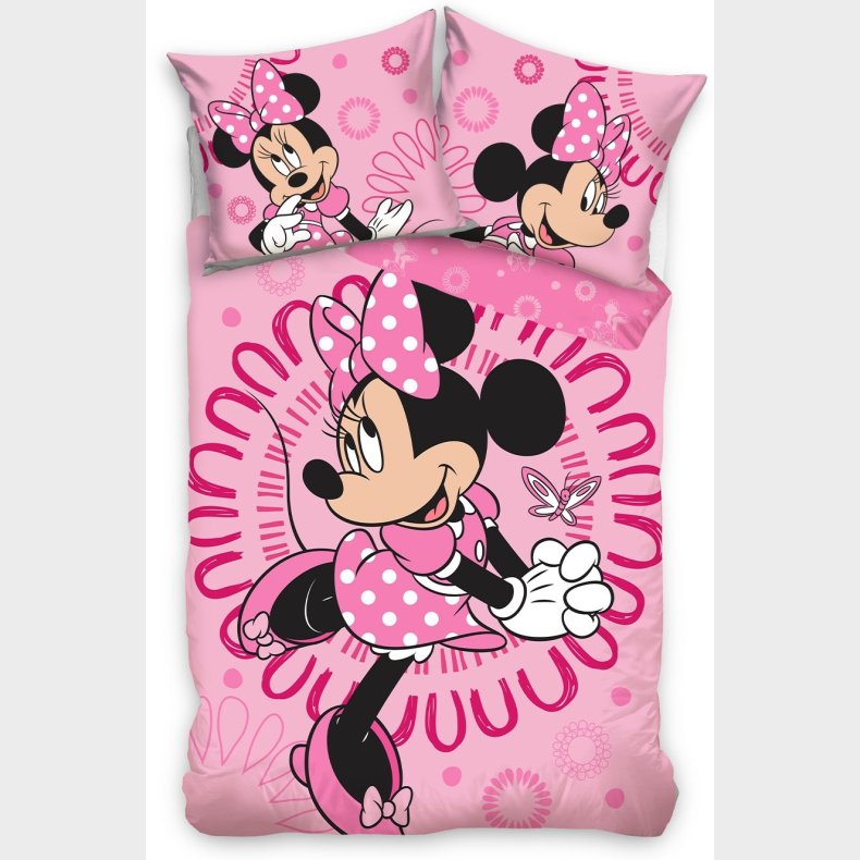 Minnie Mouse Sengetj 150 x 210 cm - 100 procent bomuld