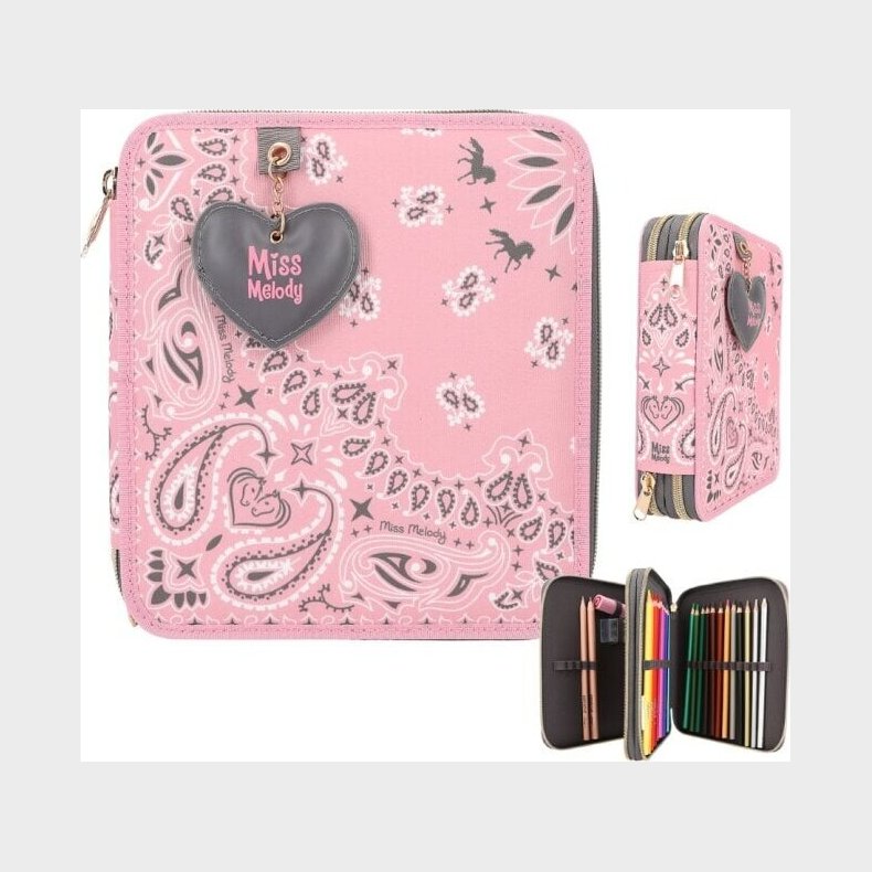 Miss Melody - Penalhus Med Indhold - Dobbelt - Bandana