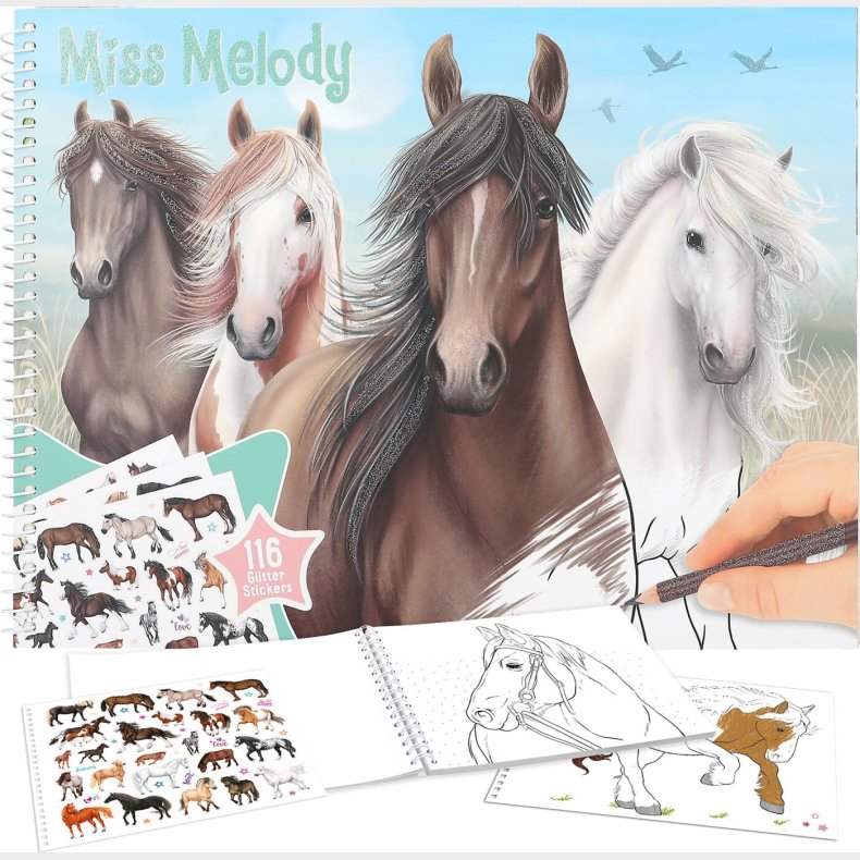 Miss Melody - Malebog - Heste - Bog