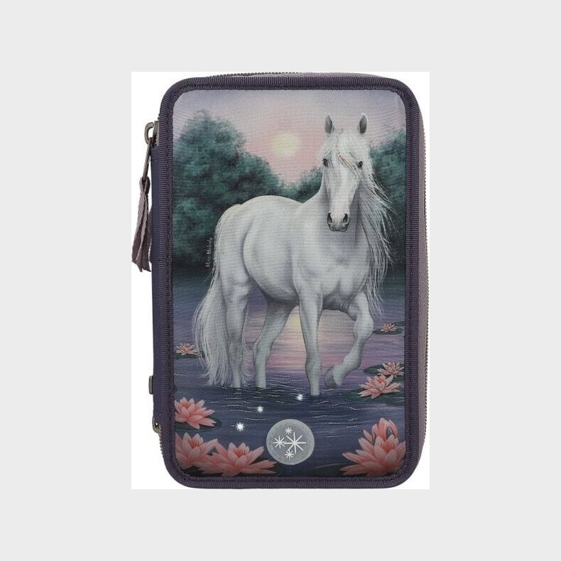 Miss Melody - Trippel Penalhus Med Indhold Og Led Lys - kander