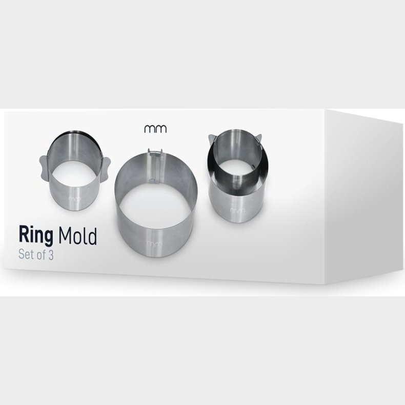 Justerbare Kageringe St - 3 Stk - Mikamax