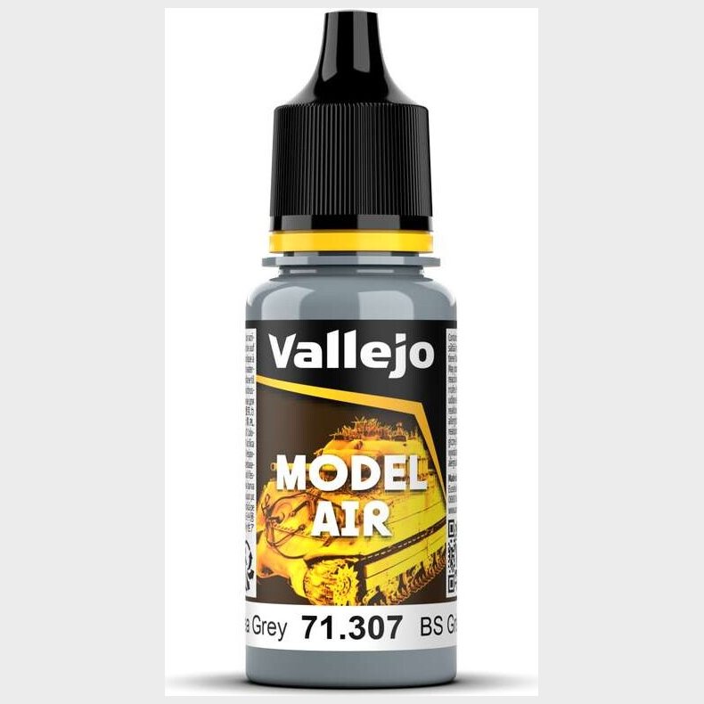 Vallejo - Model Air - Bs Medium Sea Grey Mat - 17 Ml - 71307