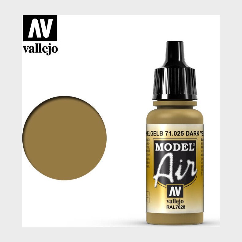Vallejo - Model Air - Dark Yellow Ral7028 Mat - 17 Ml - 71025