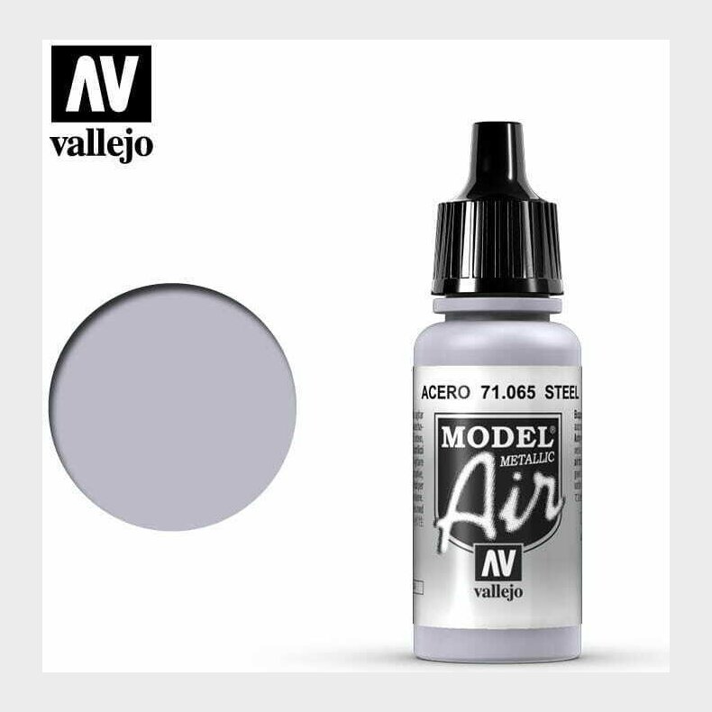Vallejo - Model Air - Steel Metallic - 17 Ml - 71065