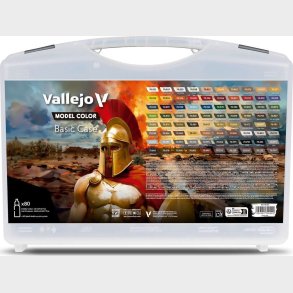 Vallejo - Model Color Basic Case - 75 Stk Maling + 5 Midler - 70252