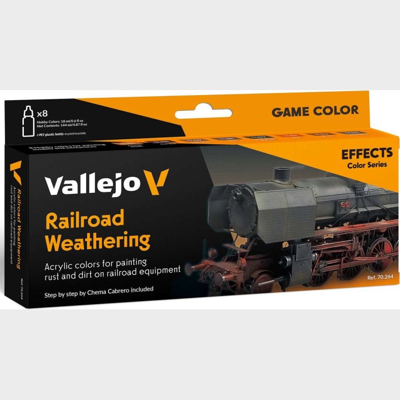 Vallejo - Model Color Maling St - Railroad Weathering - 8x18 Ml