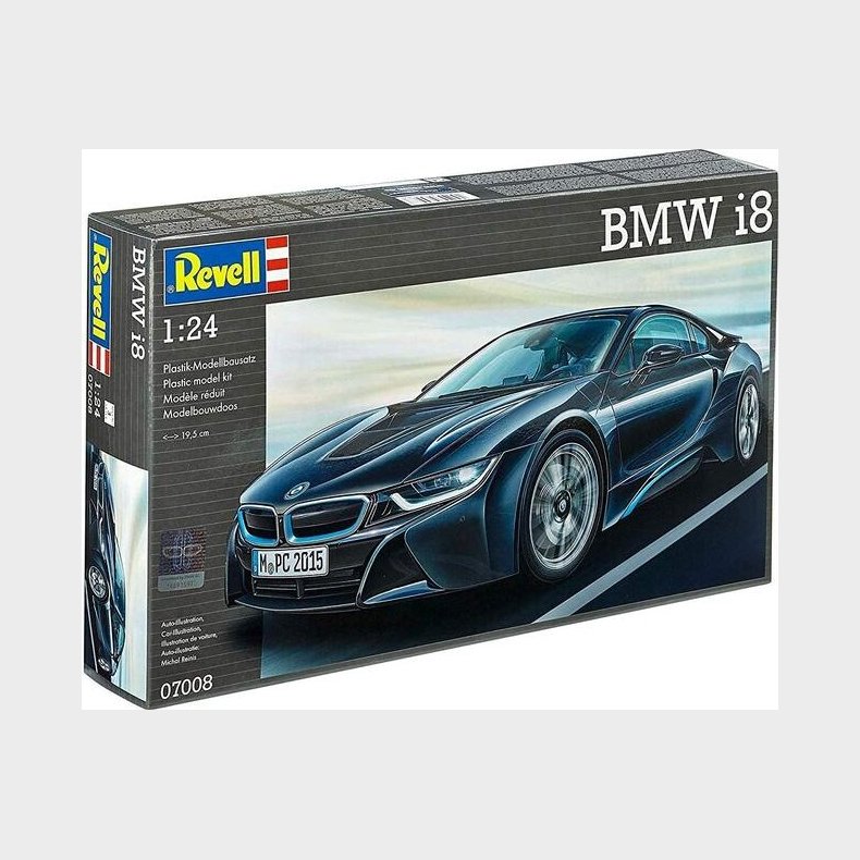 Revell - Bmw I8 Model Bil Byggest Inkl. Maling - 1:24 - 67008