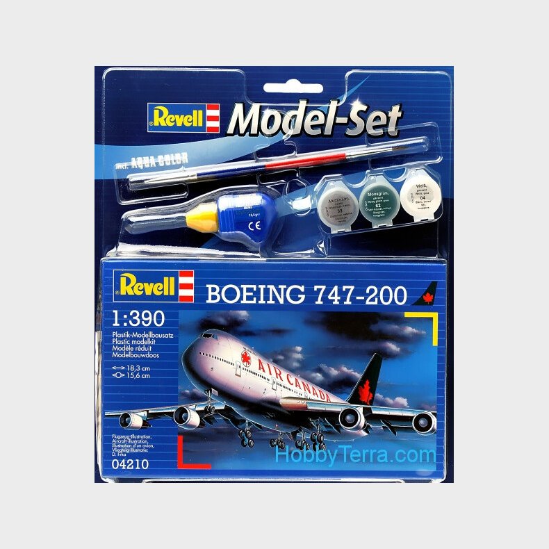 Revell - Boeing 747-200 Fly Byggest Inkl. Maling - 1:390 - 64210