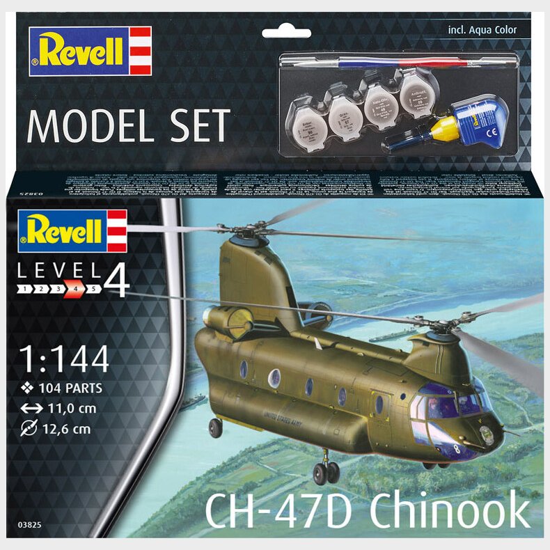 Revell - Ch-47d Chinook Modelhelikopter - 1:144 - Level 4 - 63825