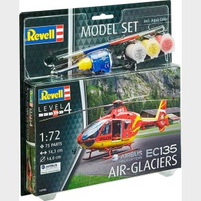 Revell - Ec135 Air-glaciers Modelhelikopter - 1:72 - Level 4 - 64986