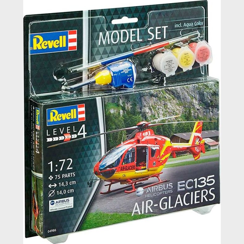 Revell - Ec135 Air-glaciers Modelhelikopter - 1:72 - Level 4 - 64986