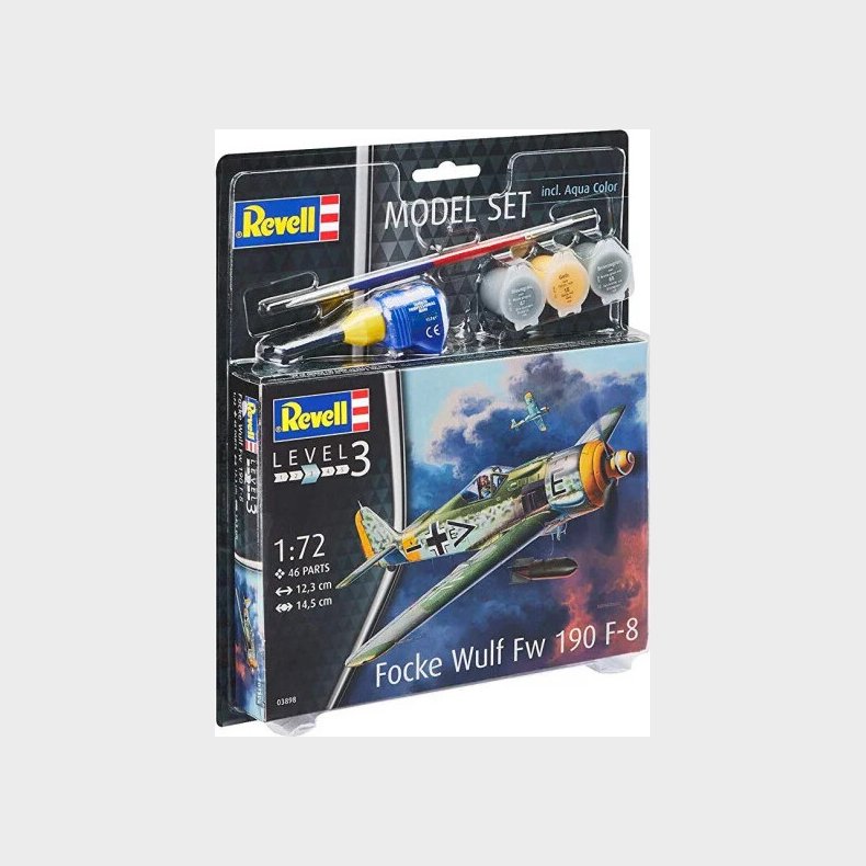 Revell - Focke Wulf Fw190 F-8 Modelfly - 1:72 - Level 3 - 63898