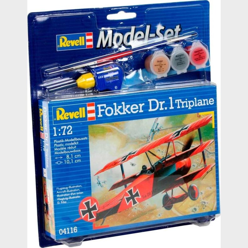 Revell - Fokker Dr. 1 Triplane Modelfly - 1:72 - 64116