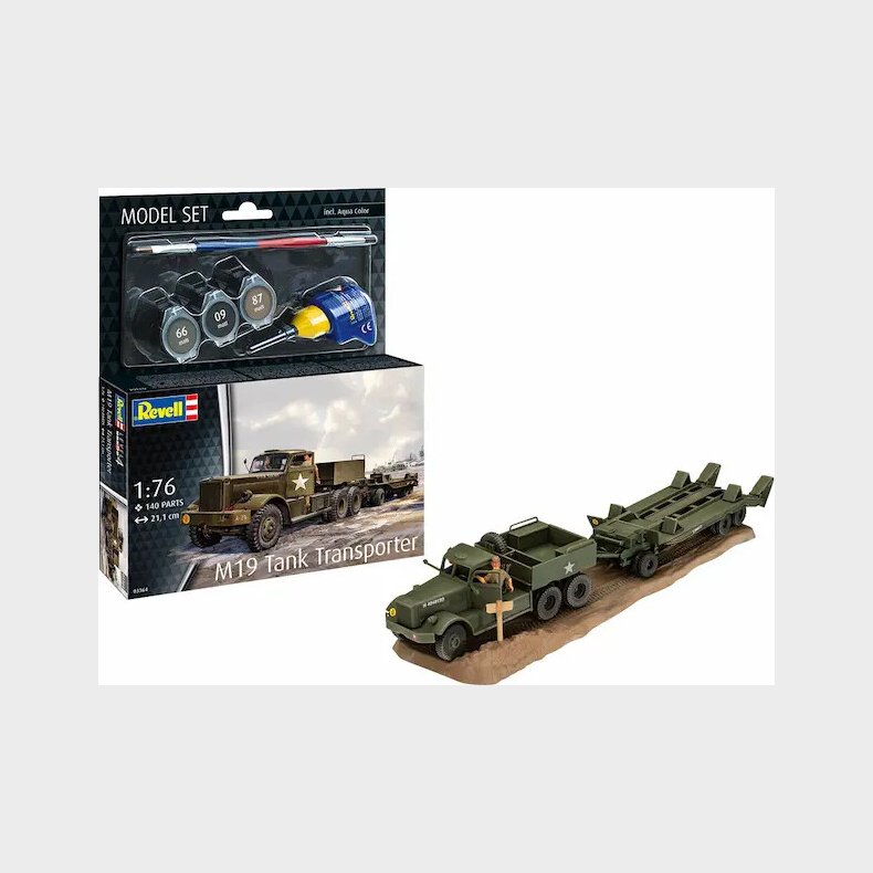 Revell - M19 Tank Transporter Byggest - 1:76 - Level 4 - 63364