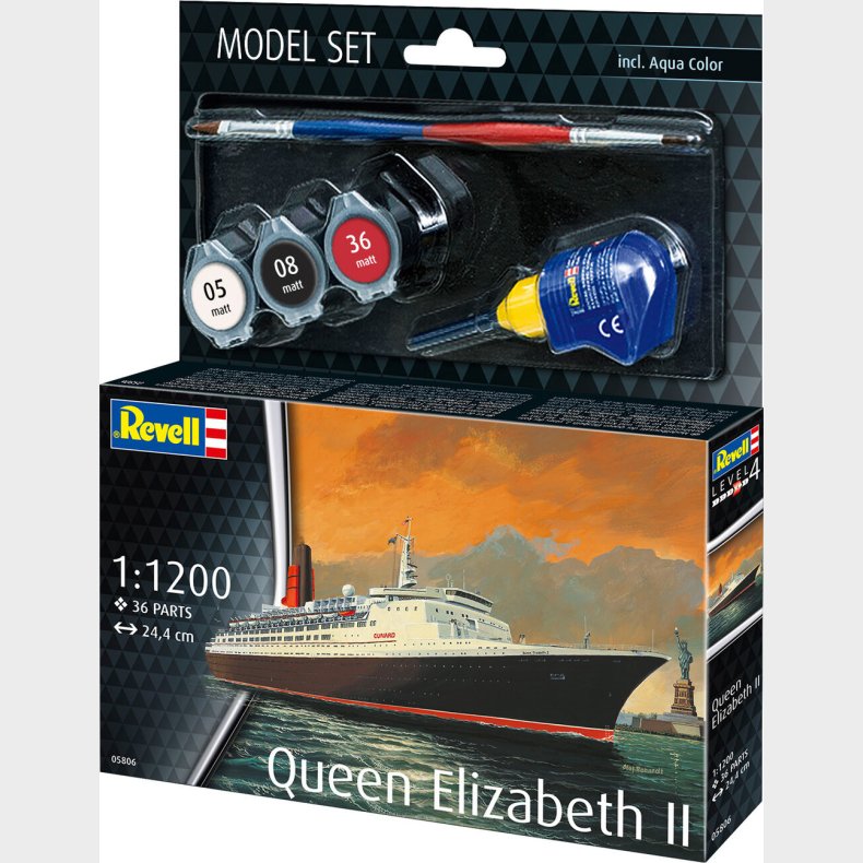 Revell - Queen Elizabeth Ii Model Skib - 1:1200 - Level 4 - 65806
