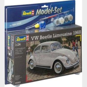 Revell - Vw Beetle Limousine Bil Byggest Inkl. Maling - 1:24 - 67083