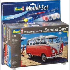 Revell - Vw T1 Samba Bus Bygges�t Inkl. Maling - 1:24 - 67399