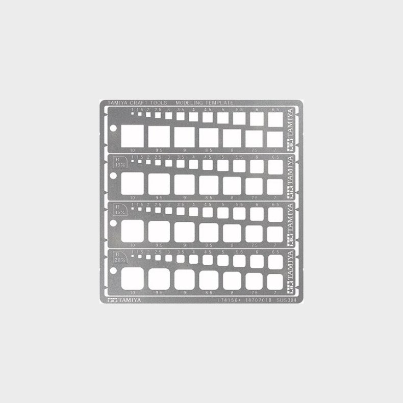 Tamiya - Modeling Template Square - 1-10 Mm - 74156